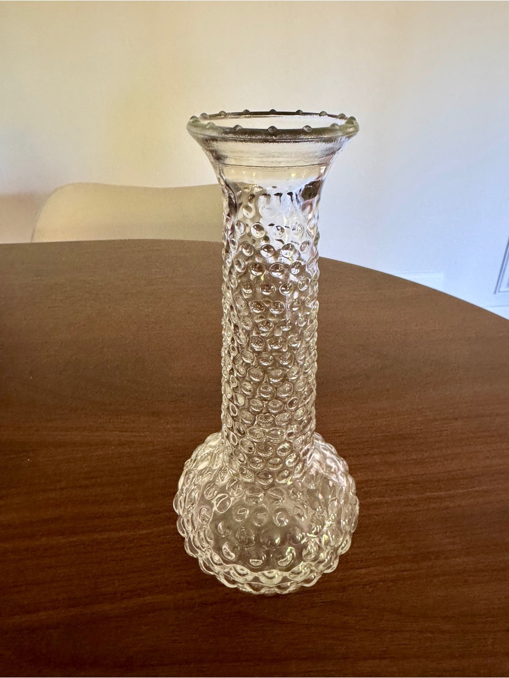Vintage E.O. Brody Co. Clear Hobnail Glass Bud Vase M-4000
